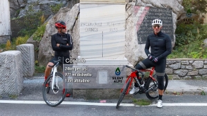 End of the climb to Passo Monte Croce Carnico, on the border with Austria