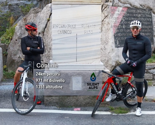 End of the climb to Passo Monte Croce Carnico, on the border with Austria.