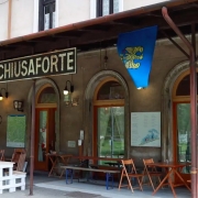 Stazione di Chiusaforte, a former station that's now a bar for cyclists.